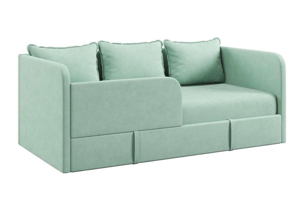 Диван-кровать Кэви 165х75. Матрас, бортик, подушки в комплекте! 