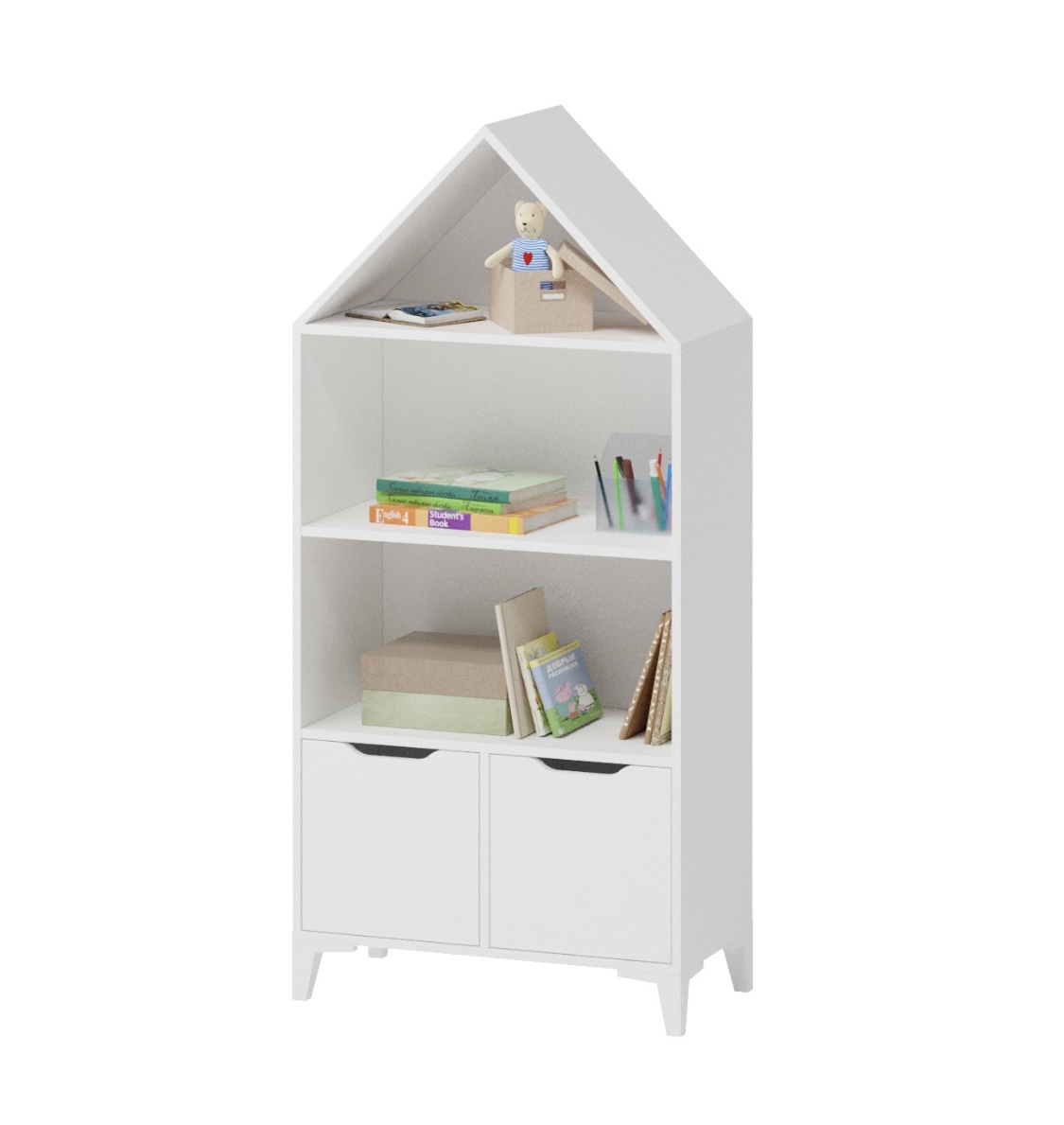 Стеллаж-Домик 6 (цвет: белый)