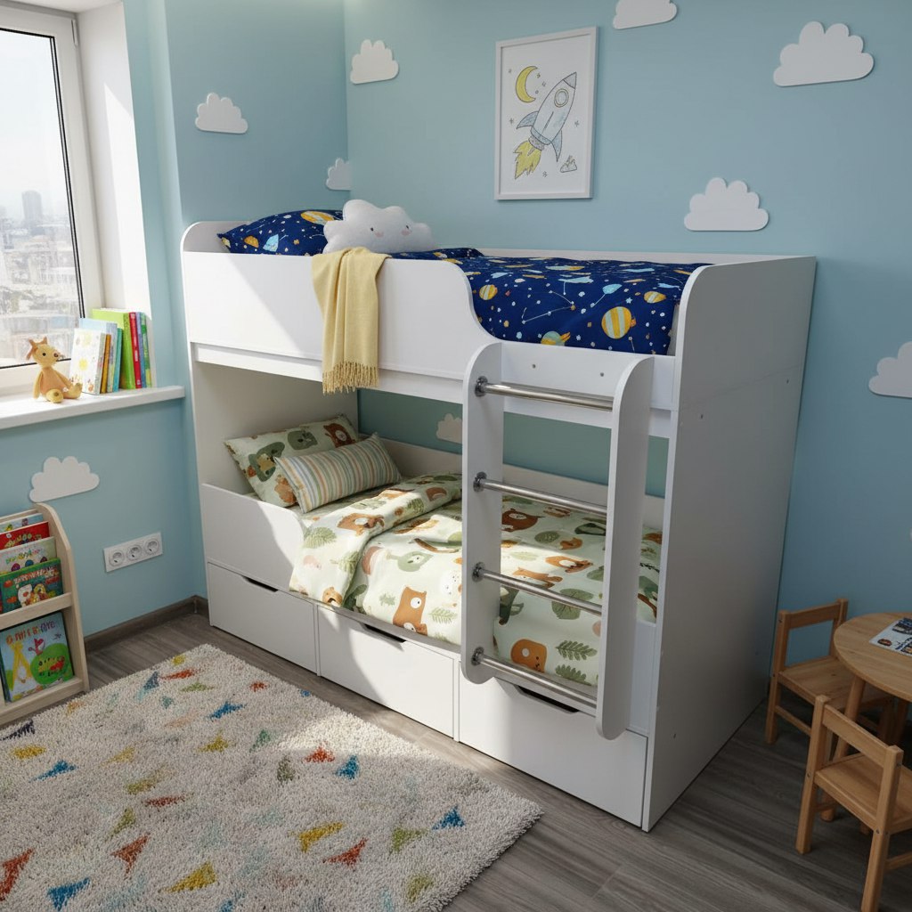 Кровать 2-х ярусная Малыши Двойняшки 180х80