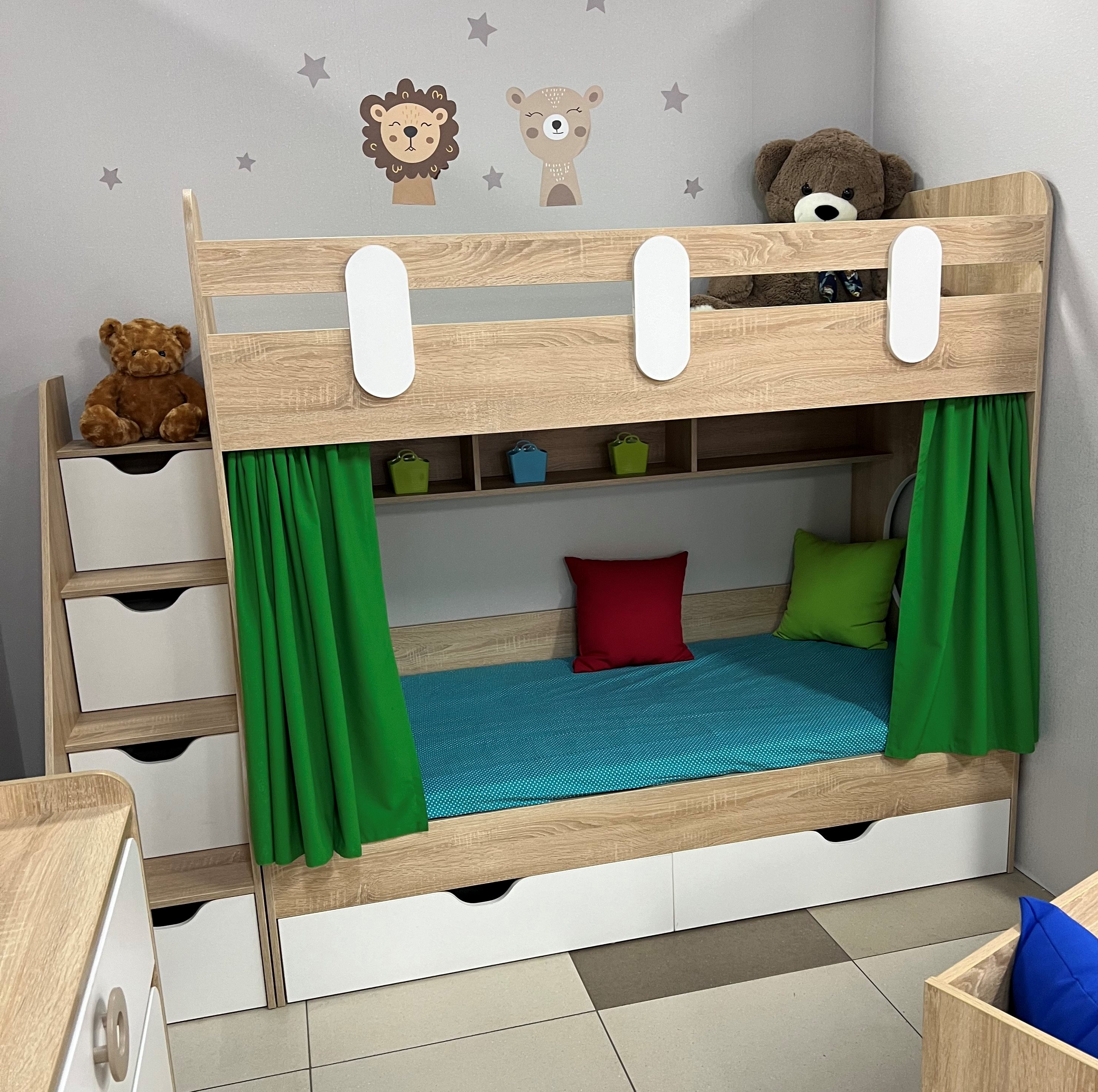 Кровать двухъярусная Фортуна (универсальная лестница) 