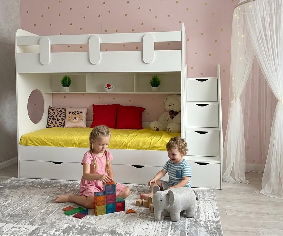 Двухъярусная кровать Фортуна 180х80 (цвет белый)