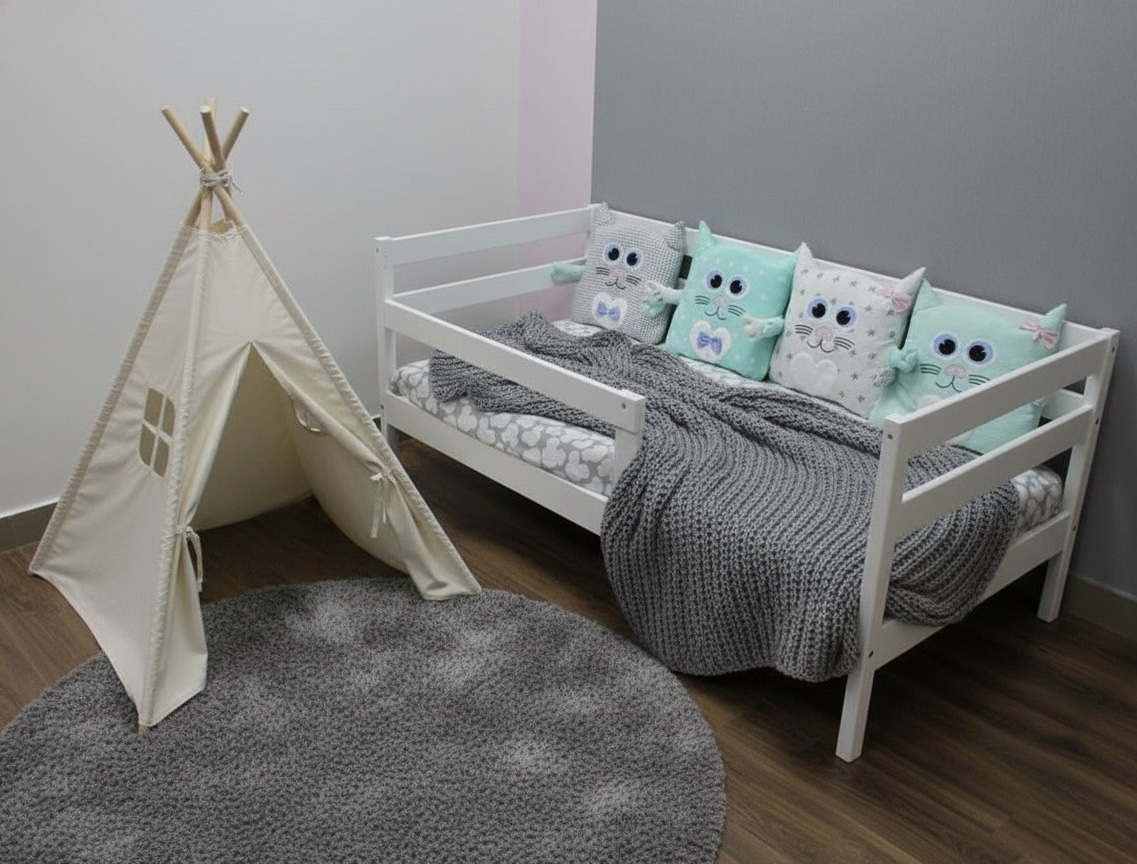 Кровать 180х90 детская ЭКО-9 (массив) 