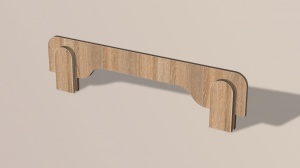 Бортик (дуб сонома) длина 100 см