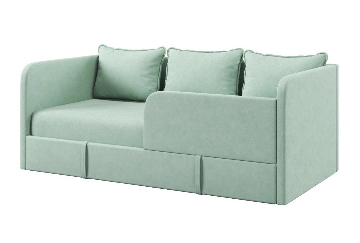 Диван-кровать Кэви (правый бортик). Велюр Тедди 337