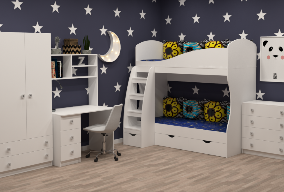 Комплект мебели Умка с 2-х ярусной кроватью 