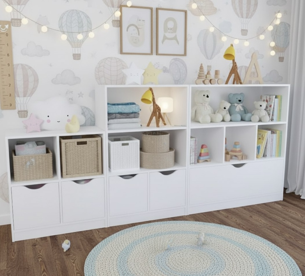 Стеллажи детские Уют 1 + Уют 2 + Уют 3