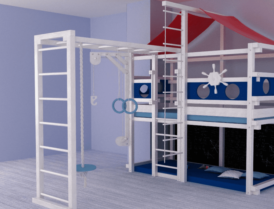 кровать с игровыми элементами