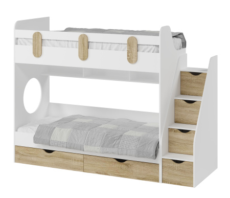 Двухъярусная кровать Фортуна 180х80 (размеры и цвета разные) от Династия Kids