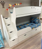 Двухъярусная кровать 180х80 Альфа (цвет белый) от Династия Kids