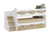Кровать двухъярусная Городок (дуб сонома + белый) от Династия Kids
