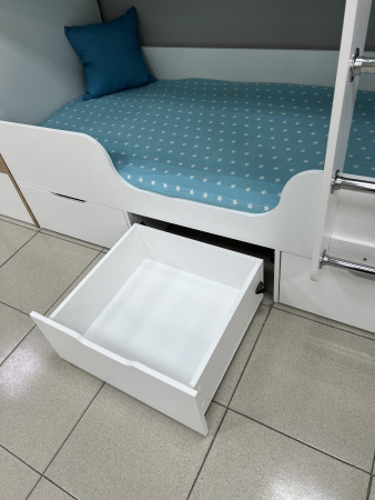 Двухъярусная кровать Малыши Двойняшки 180х80 (цвет белый) от Династия Kids