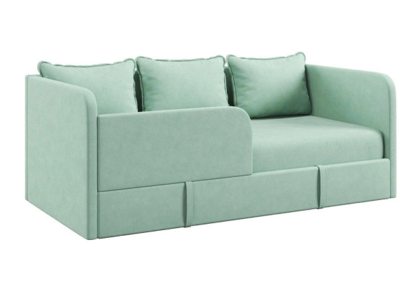 Диван-кровать Кэви 165х75. Матрас, бортик, подушки в комплекте! 