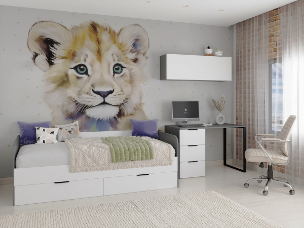 Кровать коллекции Брайт Графит-2 от Династия Kids