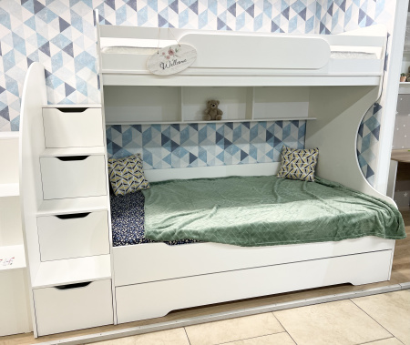 Кровать двухъярусная БИГ (цвет белый) 200х120 от Династия Kids