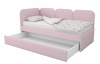 Угловая кровать Соната Пинк 90х200 с доп. спальным местом