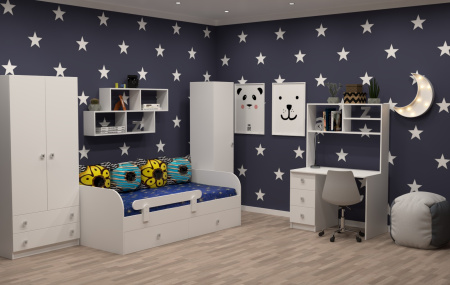 Шкаф коллекции Умка (цвет: белый) от Династия Kids