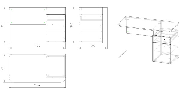Стол коллекции Твой Стиль (с принтом) от Династия Kids