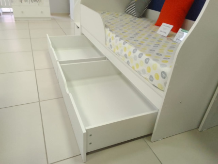 Двухъярусная кровать 180х80 Альфа (цвет белый) от Династия Kids