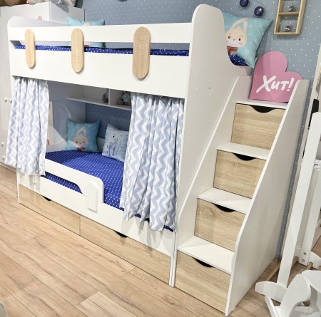 Двухъярусная кровать Фортуна 180х80 (размеры и цвета разные) от Династия Kids