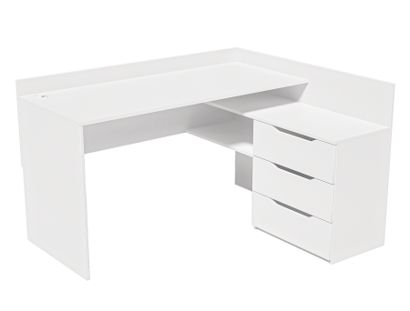 Угловой письменный стол КСТ-1 (цвет белый) правый/левый от Династия Kids