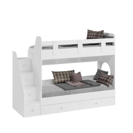 Кровать двухъярусная 180х80 Фортуна-2 (дуб сонома + белый)  от Династия Kids