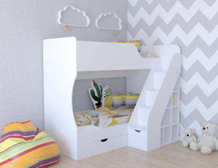 Двухъярусная кровать Умка-2 (правая) 180х80 от Династия Kids