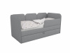 Мягкая кровать Соната Грей 90х190 с доп. спальным местом 