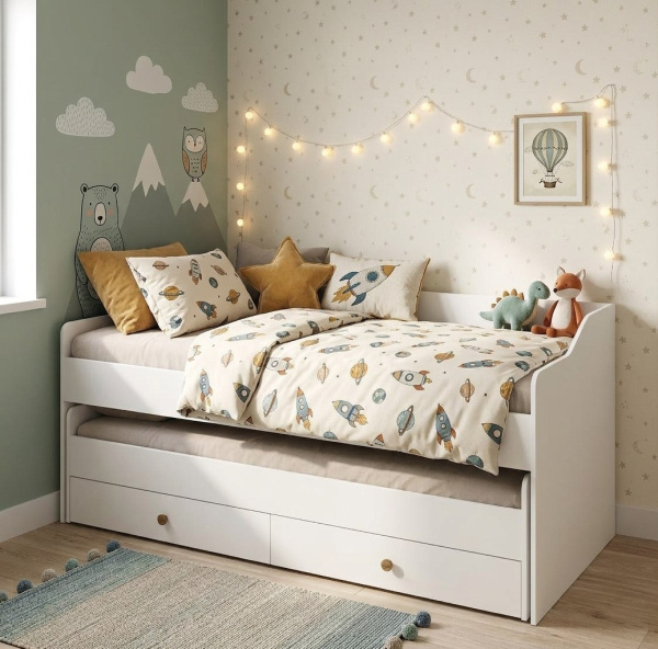 Двухъярусная выдвижная кровать Портал 200х90 + 190х80 