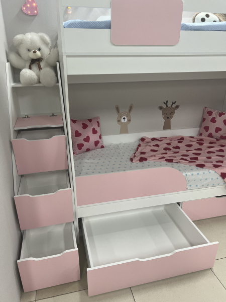 Кровать двухъярусная Дуэт (айскрим+белый)  от Династия Kids