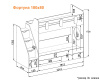 Двухъярусная кровать Фортуна 180х80 (размеры и цвета разные) от Династия Kids