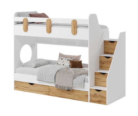 Двухъярусная кровать Фортуна 180х80 (размеры и цвета разные) от Династия Kids