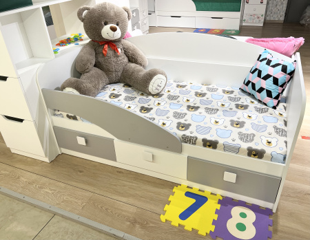 Кровать 160х80 Умка-5 (серебро+белый)  от Династия Kids