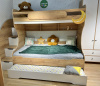 Кровать Биг 120х200 (дуб золотистый + белый) от Династия Kids