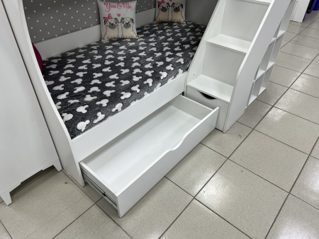 Двухъярусная кровать 180х80 Умка-2 (цвет белый)  от Династия Kids