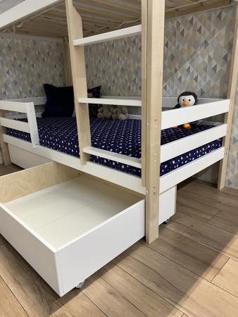 Кровать 2-х ярусная (массив) Ханни-4 180х80 (правая/левая). Без ящиков