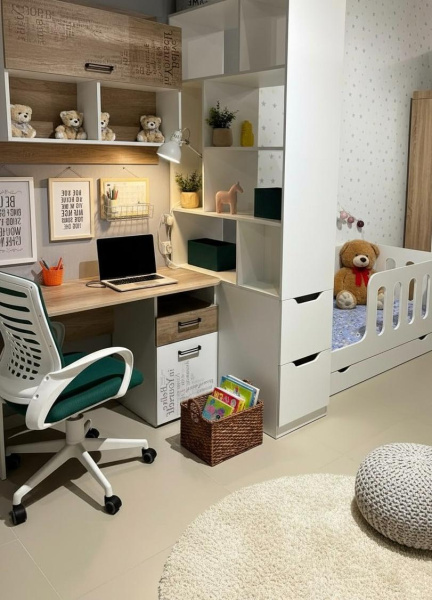 Стеллаж-перегородка + стол + полка коллекции Твой Стиль