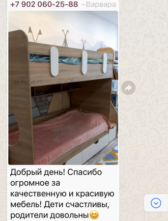 2-х ярусная кровать Фортуна (велюр + белый) 180*80 от Династия Kids