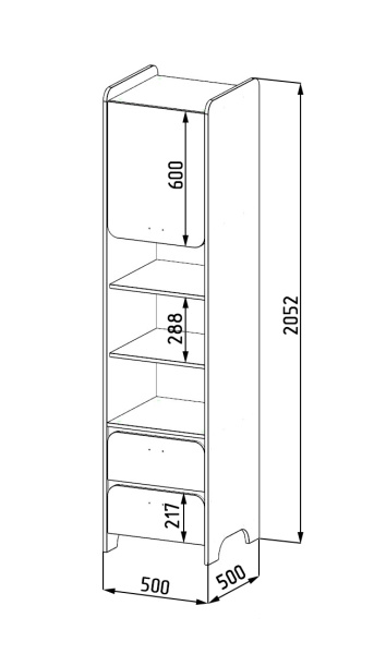 Стеллаж коллекции Юниор. Выставочный образец (смена экспозиции) от Династия Kids