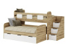Кровать 2-х ярусная Городок (дуб золотистый + белый) от Династия Kids