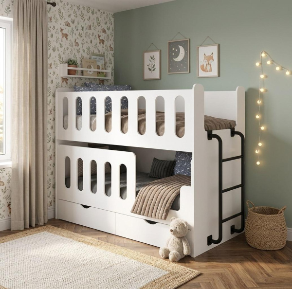 Выдвижная 2-х ярусная кровать Близняшки 180х80