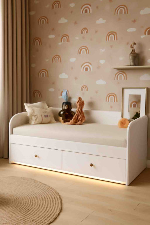 Кровать 180х80 коллекции Умка NEW (прямая спинка) от Династия Kids