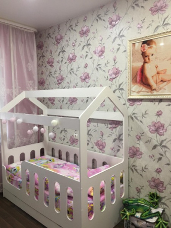 Кровать домик Теремок 160х80 с ящиком  от Династия Kids
