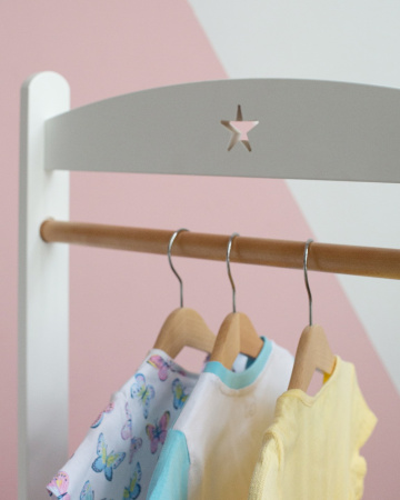 Вешалка для детской белая/дерево от Династия Kids