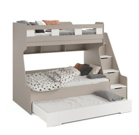 Кровать РУМ (корпус дуб золотистый + фасады белые) 120х200