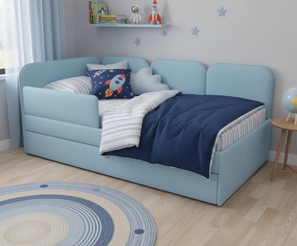 Угловая кровать Соната 80х160 с доп.спальным местом (универсальный угол)