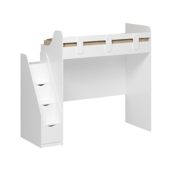 Кровать-чердак 190х80 Уют-2 (цвет белый) 