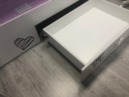 Двухъярусная кровать коллекции Модница (левая). Верх 190х80, низ 190х90  от Династия Kids