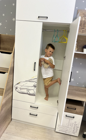 Шкаф коллекции Престиж New (с принтом) от Династия Kids