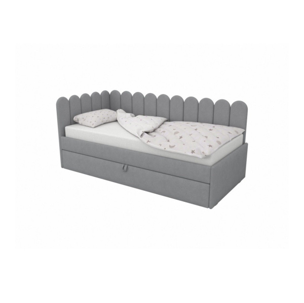 Угловая кровать Элис Шоколад 90х190 с доп.спальным местом (универсальный угол)