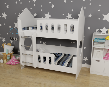 Двухъярусная кровать Домик 160х80  от Династия Kids